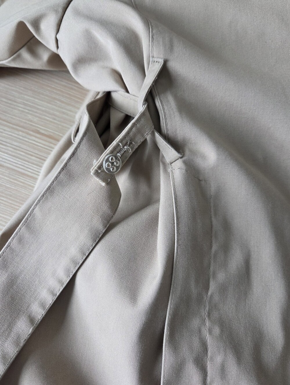 Vintage London Fog Tan Trench Coat Removable Fleece Liner Belted Womens Petite 8 - Picture 4 of 16